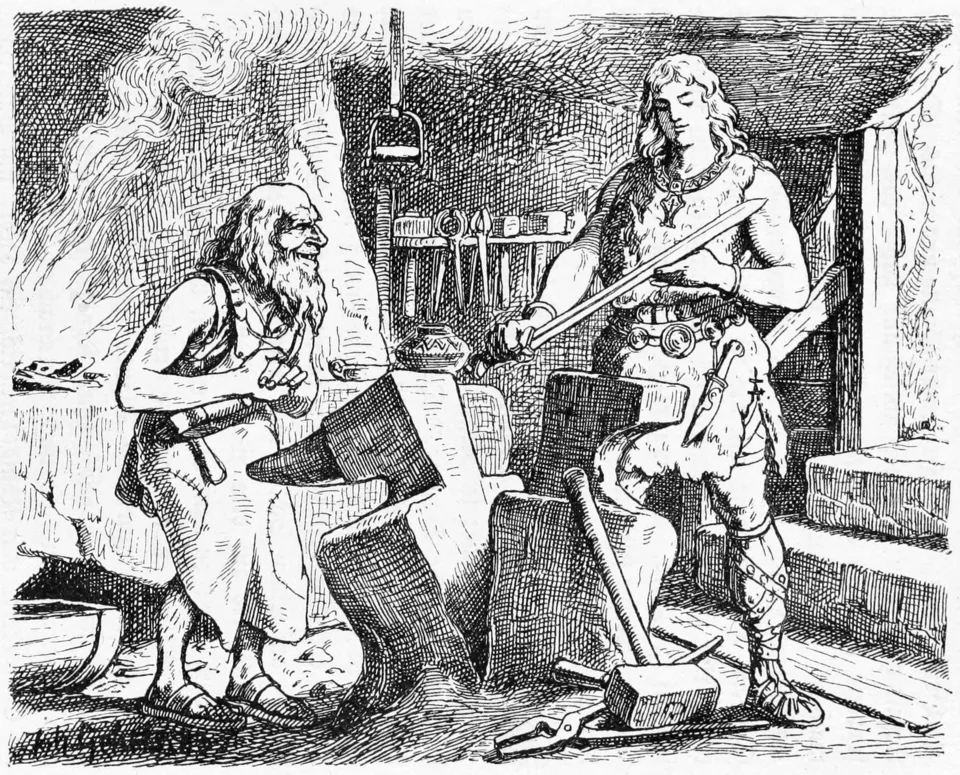 Depiction of Sigurd by Johannes Gehrts (1855–1921)