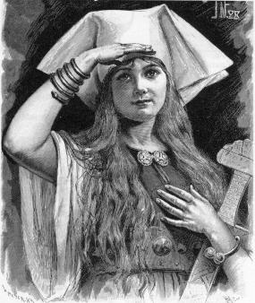 Depiction of Svanhild by Jenny Nyström (1854 – 1946)