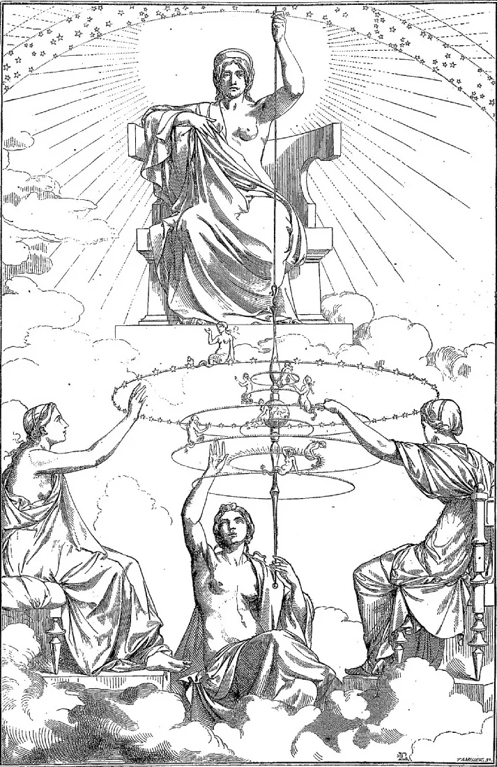 Depiction of Ananke by Edmond Lechevallier-Chevignard