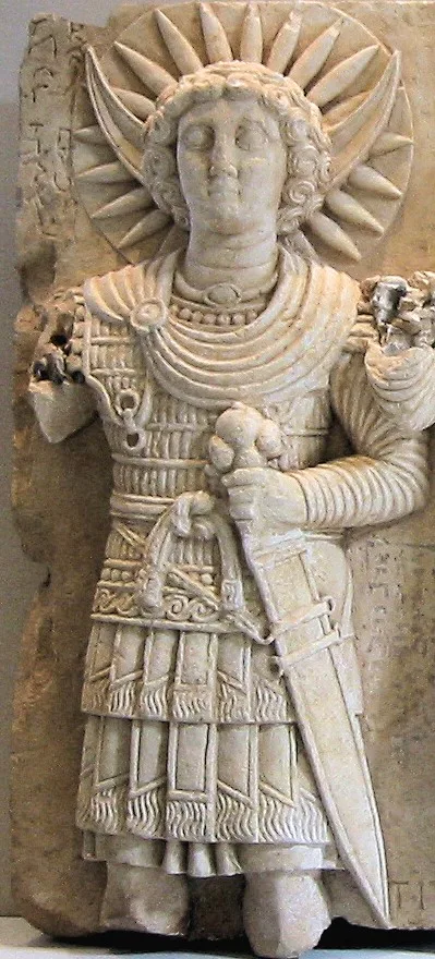 Depiction of Aglibol by Katolophyromai