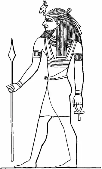 Depiction of Resheph by H. Faucher-Gudin
