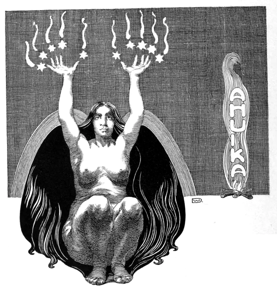 Depiction of Mahuika by Wilhelm Dittmer