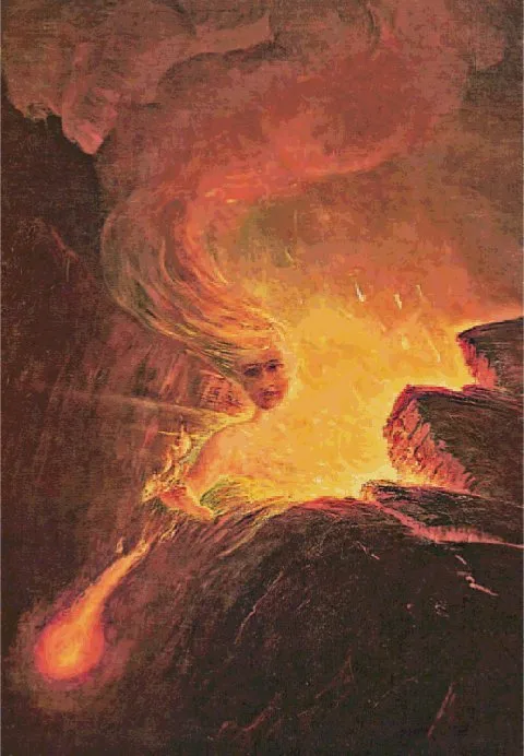 Depiction of Pele by D. Howard Hitchcock