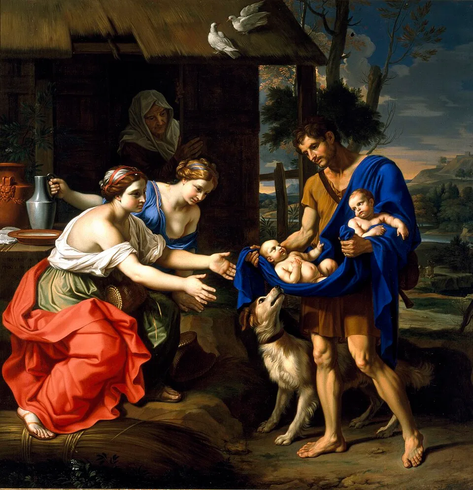 Depiction of Faustulus by Nicolas Mignard