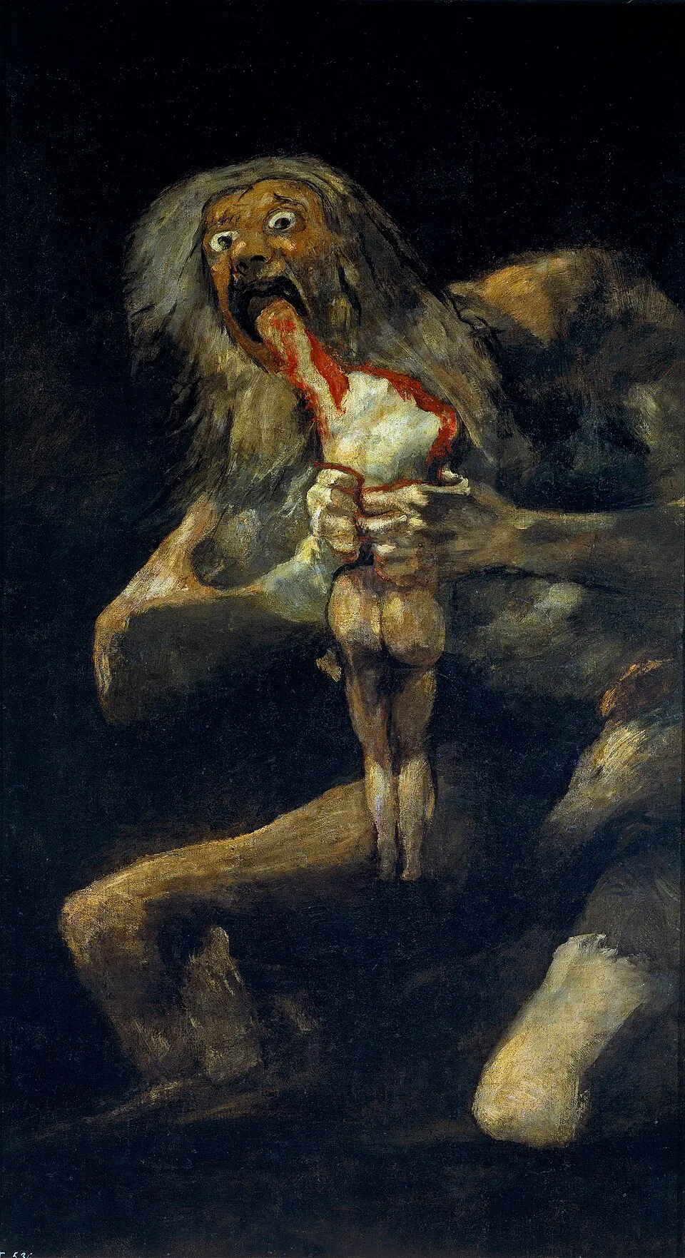 Depiction of Saturn by Francisco Goya