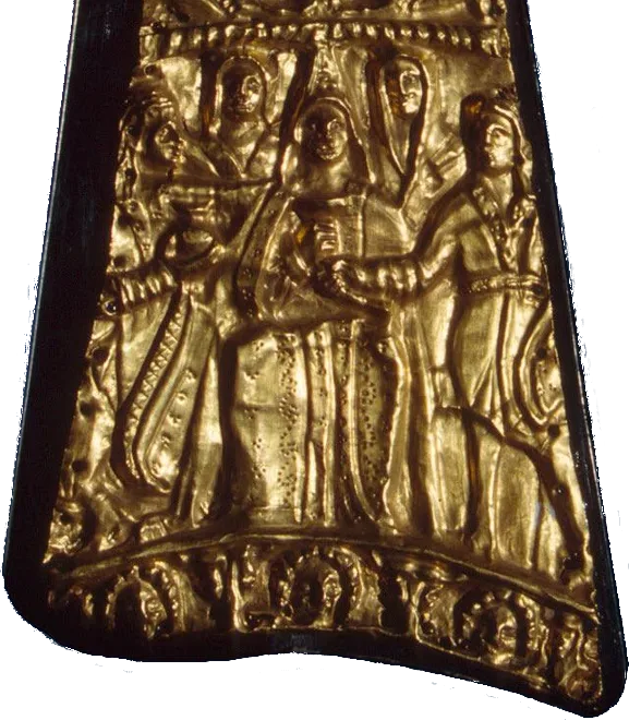 Depiction of Heavenly Aphrodite Argimpasa by Unknown artist from 4th century BC, photo by The State Hermitage Museum