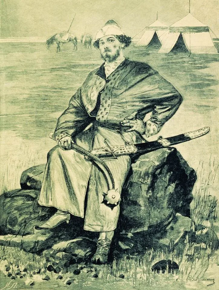 Depiction of Alyosha Popovich by Andrei Petrovich Ryabushkin