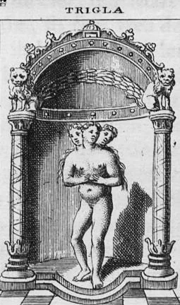 Depiction of Triglav by Bernard de Montfaucon