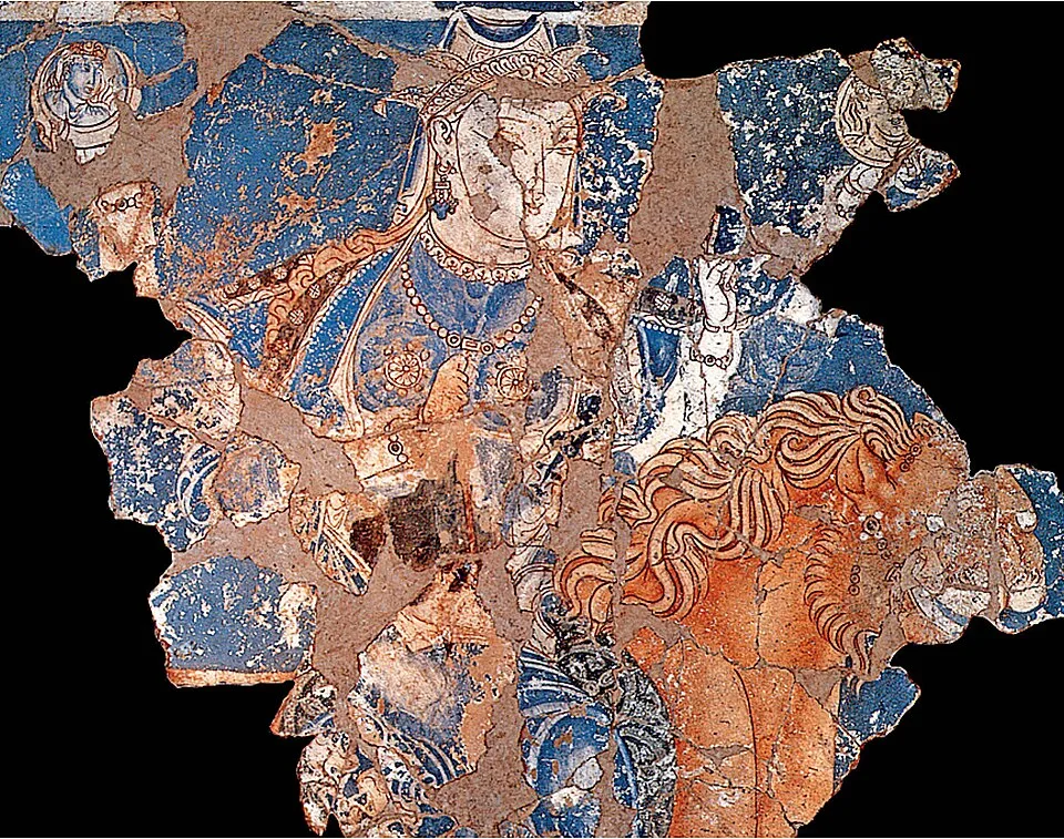 Depiction of Nana by Painter of the murals: undetermined (8th-9th century CE artist) Photographer: Christoph Baumer