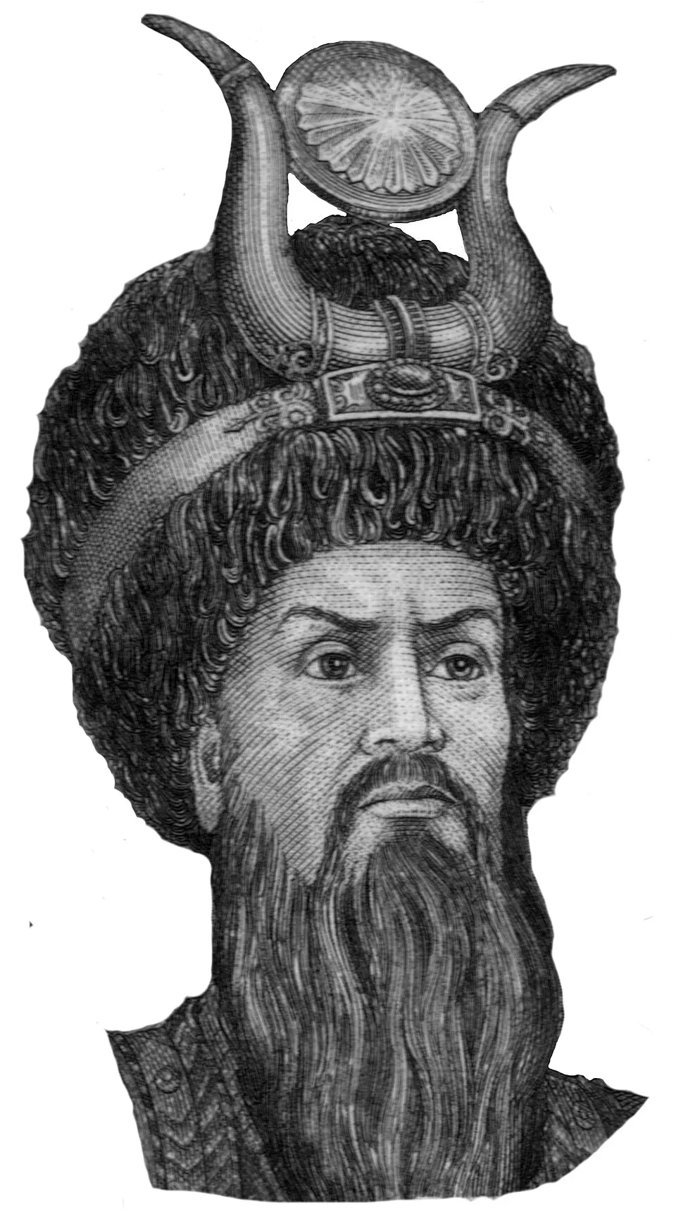 Depiction of Oghuz Khagan by Michel Bakni