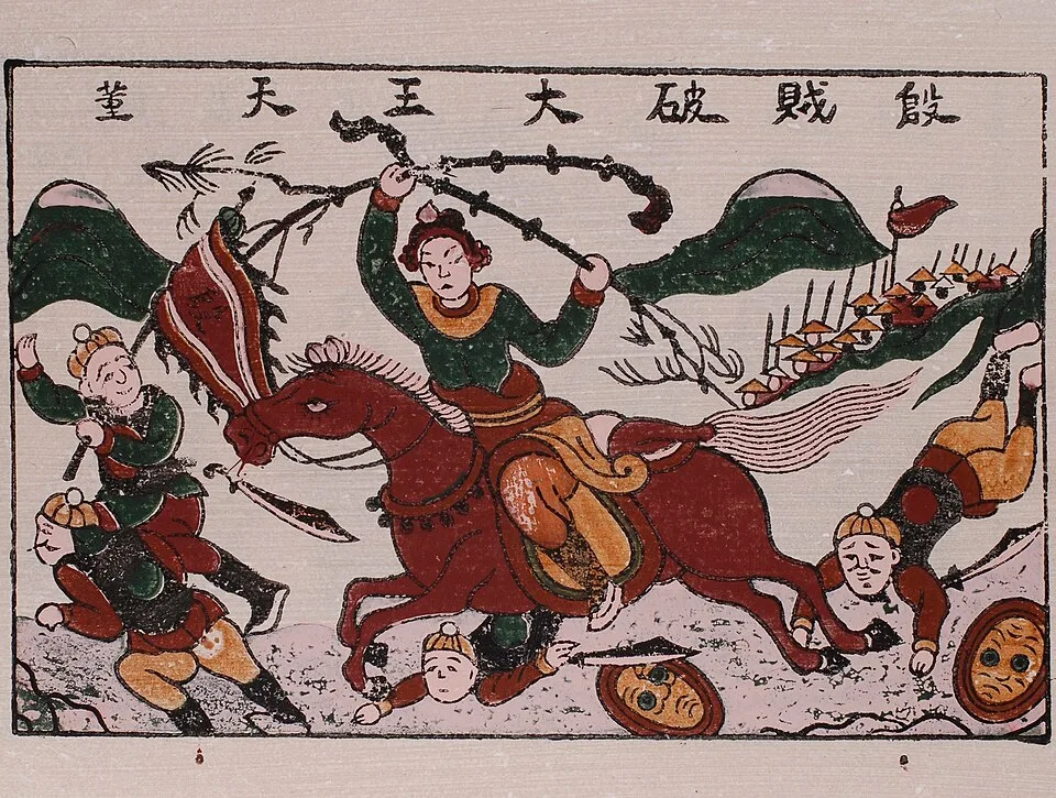 Depiction of Holy Giant of Phù Đổng by Vietnamese artist