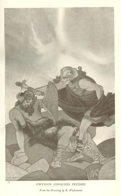 Depiction of Gwydion by Ernest Wallcousins