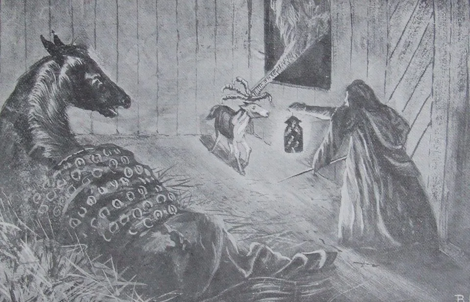 Depiction of Teyrnon Twrf Liant by Anatiomaros